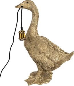 Clayre & Eef Настольная лампа гусь 42x23x60 см полирезина золотого цвета Clayre&Eef