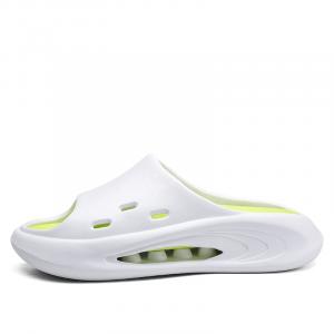 Детские шлепанцы для улицы из износостойкого материала EVA с дышащими свойствами для подростков Kung Fu partners, белый/зеленый