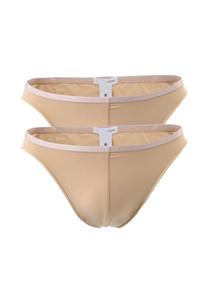 Трусики микро-перья 2 шт. в упаковке - ультралегкие трусики из микрофибры нижнее белье эластичные однотонные Hom, цвет nude