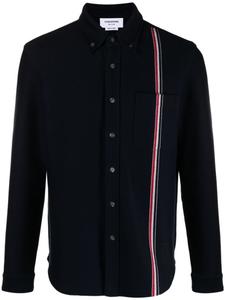 Thom Browne куртка-рубашка с полосками RWB, синий