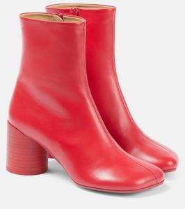 Анатомические кожаные ботильоны MM6 Maison Margiela, Fiery Red
