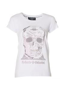 Футболка с ромбовидным черепом, белая Roberto Geissini