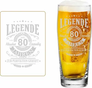 Бокал для пива Luxentu Willi Becher, бокал для светлого пива, 0,5 литра с калибровкой - легенда на протяжении 80 лет LUXENTU
