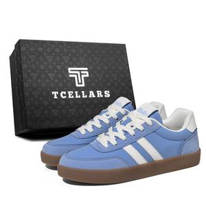 Низкие скейтерские кроссовки мужские TCELLARS, Powder синий[Height-Increasing Insole]
