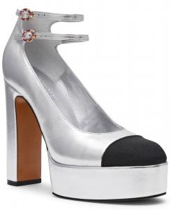 Женские туфли-лодочки Peyton на платформе с мыском в стиле Мэри-Джейн Steve Madden, Silver Metallic