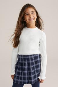 Топ WE Fashion Long sleeved top, White