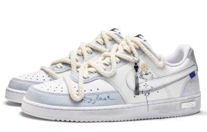 Кроссовки Nike Court Vision 1 Skateboarding Shoes Men Low-top White/Royal Blue, белый/синий