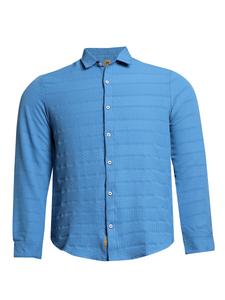 Рубашка на пуговицах классического кроя Campus Sutra Thrud, синий