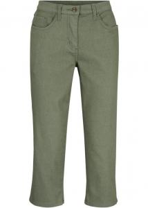 Суперэластичные брюки 3/4 с удобным поясом Bpc Bonprix Collection, зеленый