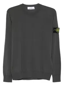 Свитер с нашивкой Compass Stone Island, серый