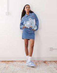 Джинсовая куртка Kickers в стиле вестерн свободного кроя из контрастного денима