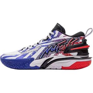 Баскетбольные кроссовки детские, противоскользящие, износостойкие LINING YOUNG, белый/синий/красный