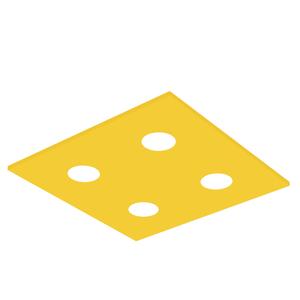 Потолочный светильник Lumicom, 40x40x4 см, желтый