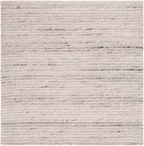 Ковер SAFAVIEH, 183 x 183 см, Marbella Collection, Silver & Ivory, ручной работы из шерсти, идеален для помещений с высокой проходимостью в гостиной, спальне (MRB205G)