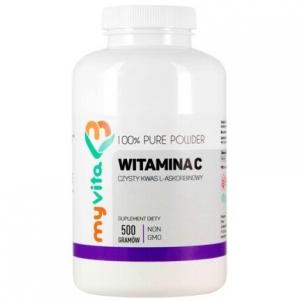Высококачественный витамин С L-аскорбиновая кислота 500 г - сделано в Польше, Myvita