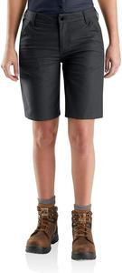 Carhartt женские рабочие шорты Rugged Professional Series Rugged Flex Loose Fit Canvas, Black