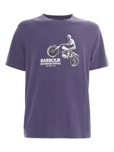 Футболка с графичным принтом Barbour, синий