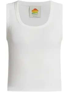 Топ с вышивкой FARM Rio, белый