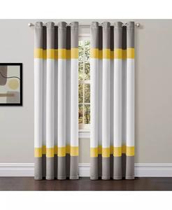 Светофильтрующие оконные шторы с цветовыми блоками Alexander Lush Decor, серый