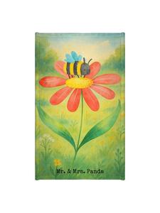 Mr. & Mrs. Panda Полотенце с изображением шмеля и цветов, без надписи, белого цвета