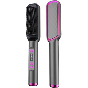Утюжок для выпрямления волос с отрицательными ионами, бережный для волос, домашний, для ленивой завивки KF 555 ZHIYILIANGPIN, серый