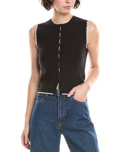 Мадвелл Толстовка с круглым вырезом Топ Madewell, черный