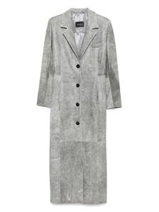 Кожаное пальто Manokhi, серый
