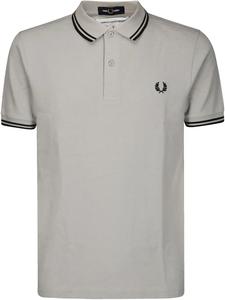 Comme Des Garçons Shirt x рубашка-поло Fred Perry с вышитым логотипом, серый
