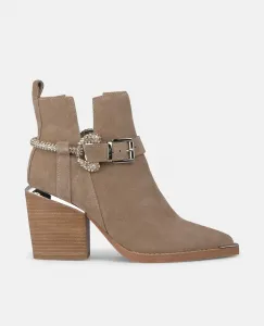 Женские ботильоны с широким каблуком и заостренным носком Alma en Pena, бежевый