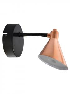 Настенный светодиодный светильник "МЕДЬ" в медном исполнении - (Д)23 см x (Ш)10 см x (В)13,5 см - EEK F