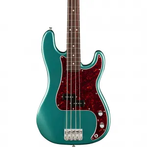 Бас-гитара Fender American Professional Classic Precision с грифом из палисандра, цвет Faded Sherwood Green Metallic