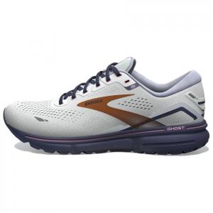 Кроссовки для марафона Ghost 15 с противоскользящей подошвой и износостойкими характеристиками, женские, серо-медные Brooks, Gray Copper