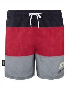 GUGGEN MOUNTAIN Плавки с принтом в виде барана, черно-красные