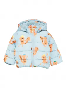 Пуховик с принтом Stella Mccartney Kids, синий
