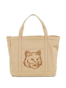 Сумка-тоут с вышитым логотипом Maison Kitsuné, нейтральный