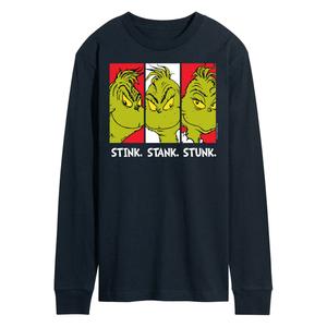 Мужская футболка с длинными рукавами Dr. Seuss Grinch Stink Stank Stunk Licensed Character