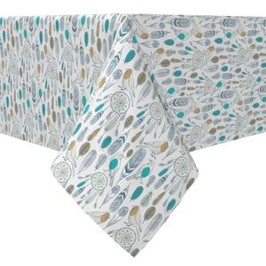 Прямоугольная скатерть, 100% хлопок, птицы и ловцы снов