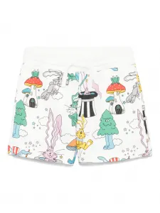 Шорты с принтом Stella McCartney Kids, белый