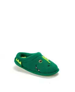 Детские домашние тапочки-клоги Peyton Animal Slip-On Dearfoams, зеленый