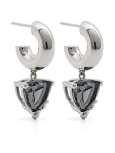 Серьги-кольца Omotesando Ramune Maria Black, серебяный