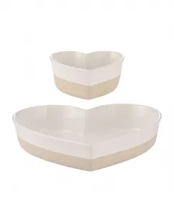 Набор из 2 тарелок в форме сердца в деревенском стиле Mason Cash, мультиколор