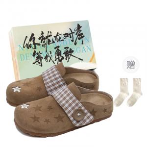 JimiXiong Женские бесшумные стойкие к истиранию закрытые тапочки Brown с коробкой, цвет Brown+Shoe Box