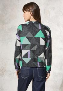 Топ с длинными рукавами MIT GRAFISCHEM Cecil, черный