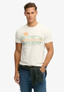 Футболка с принтом «горы на природе» Superdry & Co, Off White