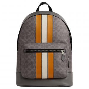 COACH Серая кожаная сумка-рюкзак большая женская