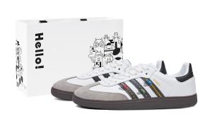 Adidas Originals Самба OG легкие низкие армейские кроссовки German Army unisex белый серый