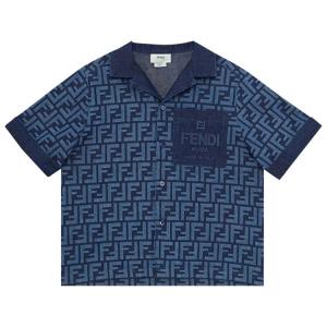 Рубашка Fendi Kids Chambray Shirt, цвет Dark Blue