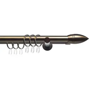 Карниз для штор CELBULLE02SG2L Ø 25 мм, двухрядный, фиксированная длина, двухрядный, фиксированная длина Ø 25/20 мм Liedeco, бронзовый