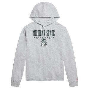 Мужская толстовка с капюшоном long sleeve michigan state spartans team stack tumble ash Unbranded