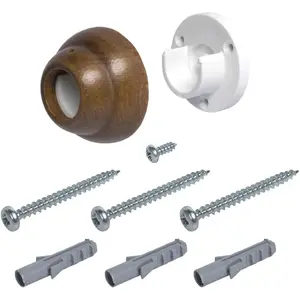 Настенные кронштейны Тюринген для карнизов Ø 28 мм Liedeco, Eichefarben/rustikal